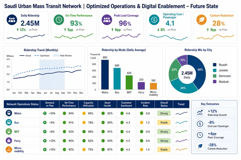 Optimizing Mass Transit Solutions to Reduce Congestion in Saudi Cities
