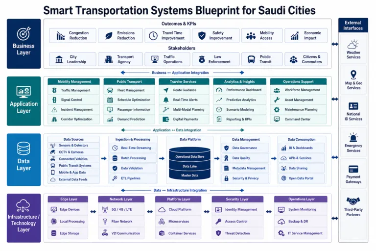 Deploying Smart Transportation Systems to Improve Traffic Efficiency in Saudi Cities