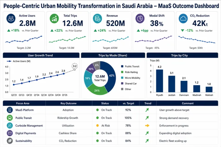 Transforming Urban Mobility Services for People-Centric Cities in Saudi Arabia