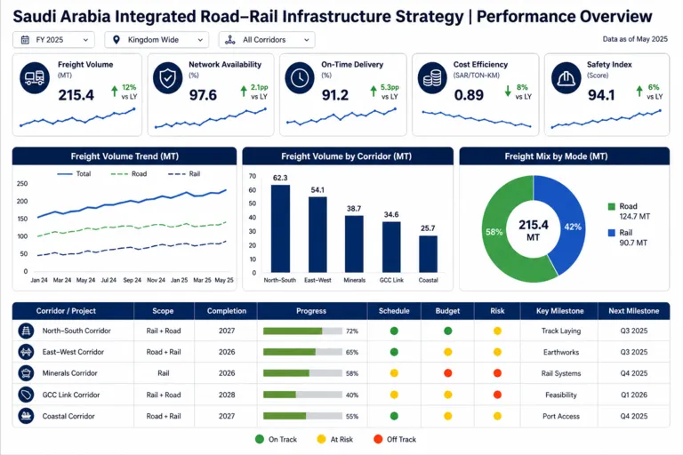Enhancing Road and Rail Infrastructure for Integrated Mobility in Saudi Arabia