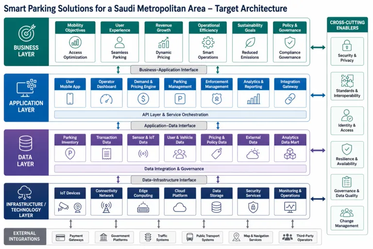 Smart Parking Solutions for a Metropolitan Area
