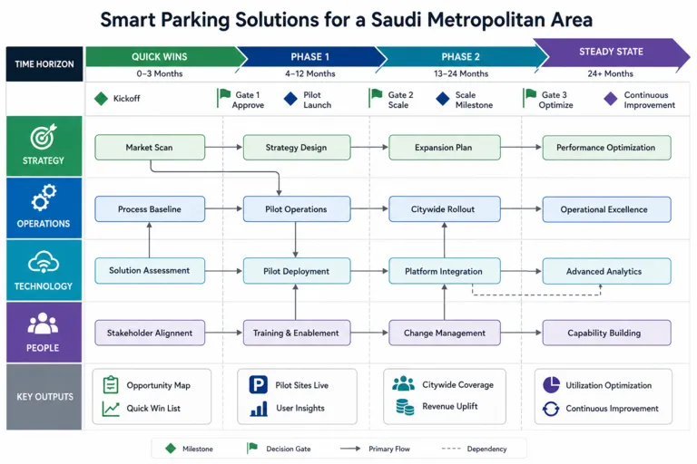 Smart Parking Solutions for a Metropolitan Area