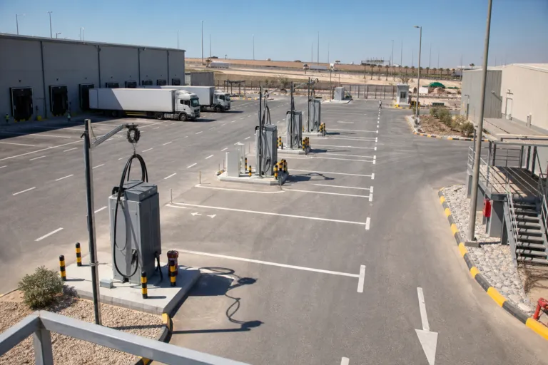 Charging the Freight Fleet: A Practical Plan for a Saudi Electric Truck Charging Depot Network