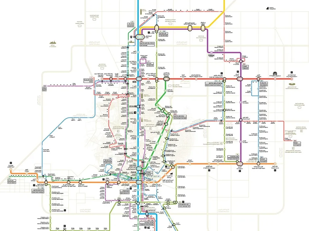 Riyadh Metro Route Map