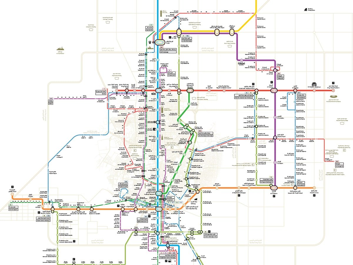 Riyadh Metro Route Map